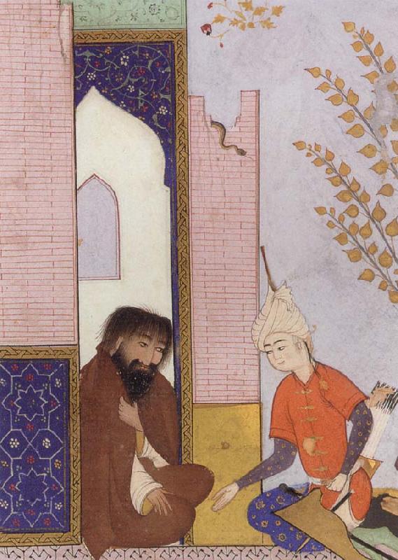 unknow artist Sultan Muhmud of Ghazni depicted as a young Safavid prince visiting a hermit oil painting picture